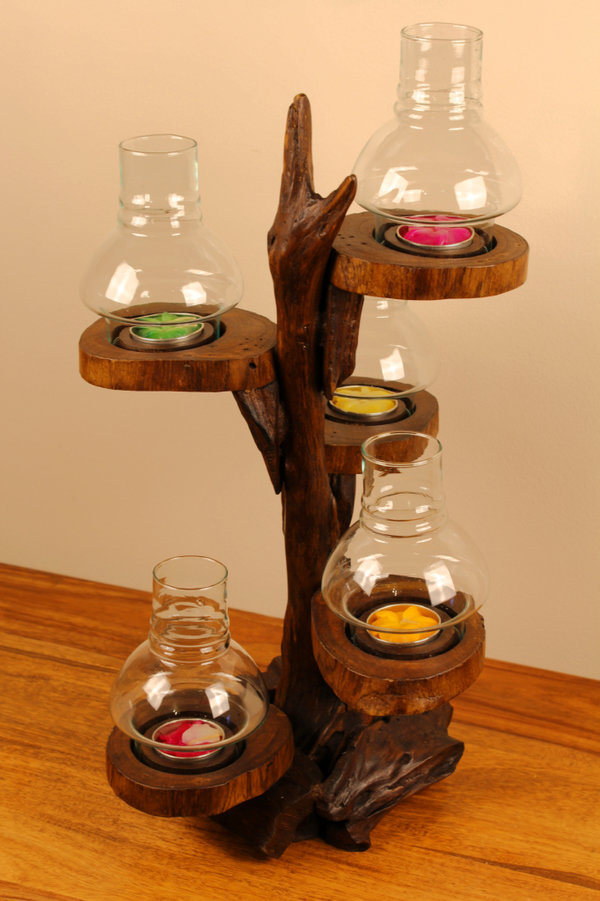 Root Wood Candle Holder Tree