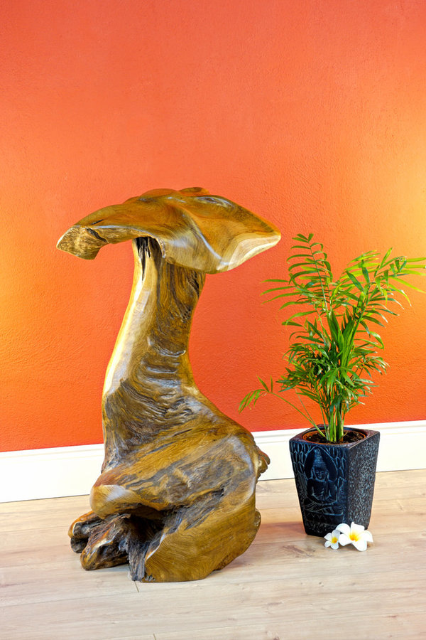 Wurzelholz Skulptur Pilz 50cm
